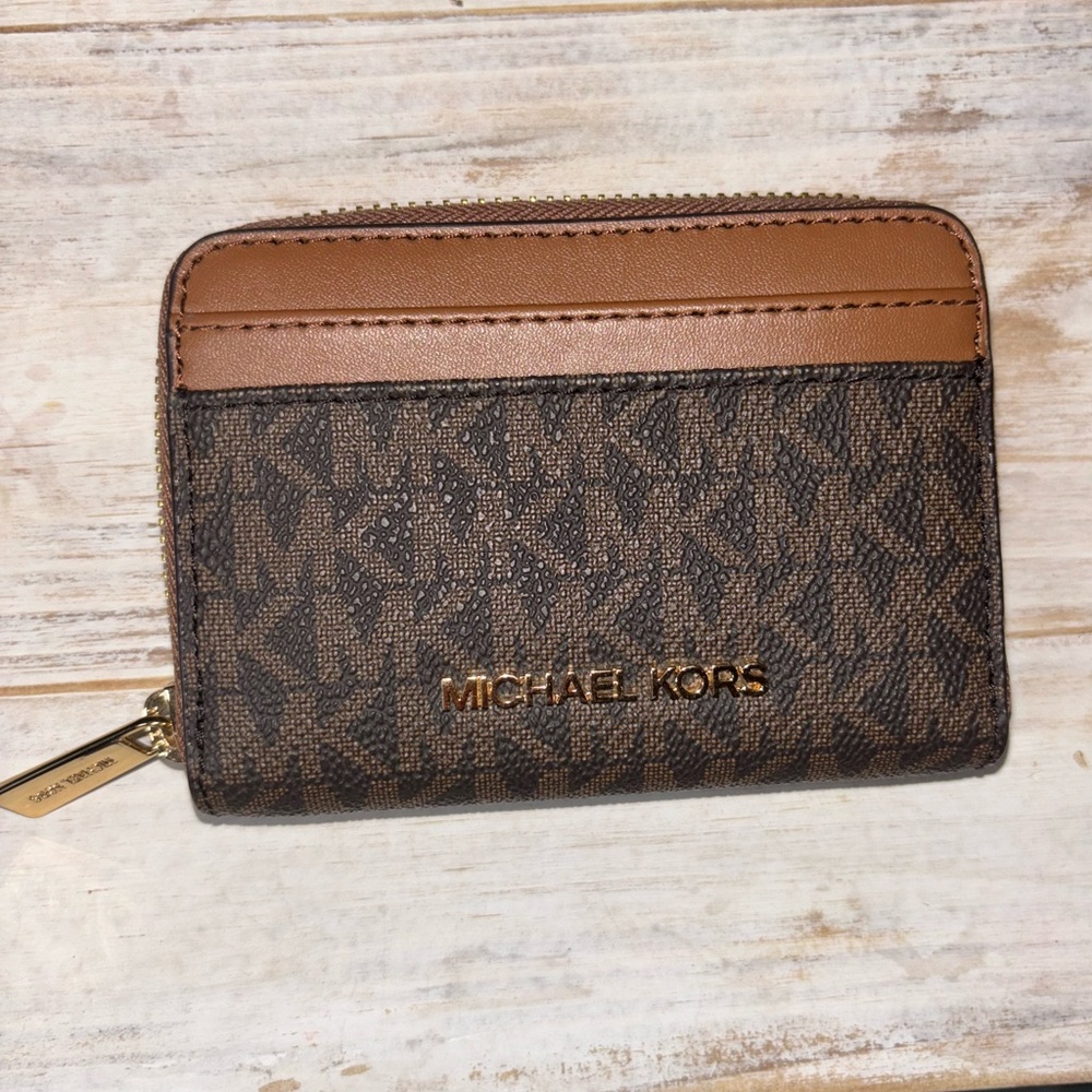 Michael Kors Brown and Tan Wallet